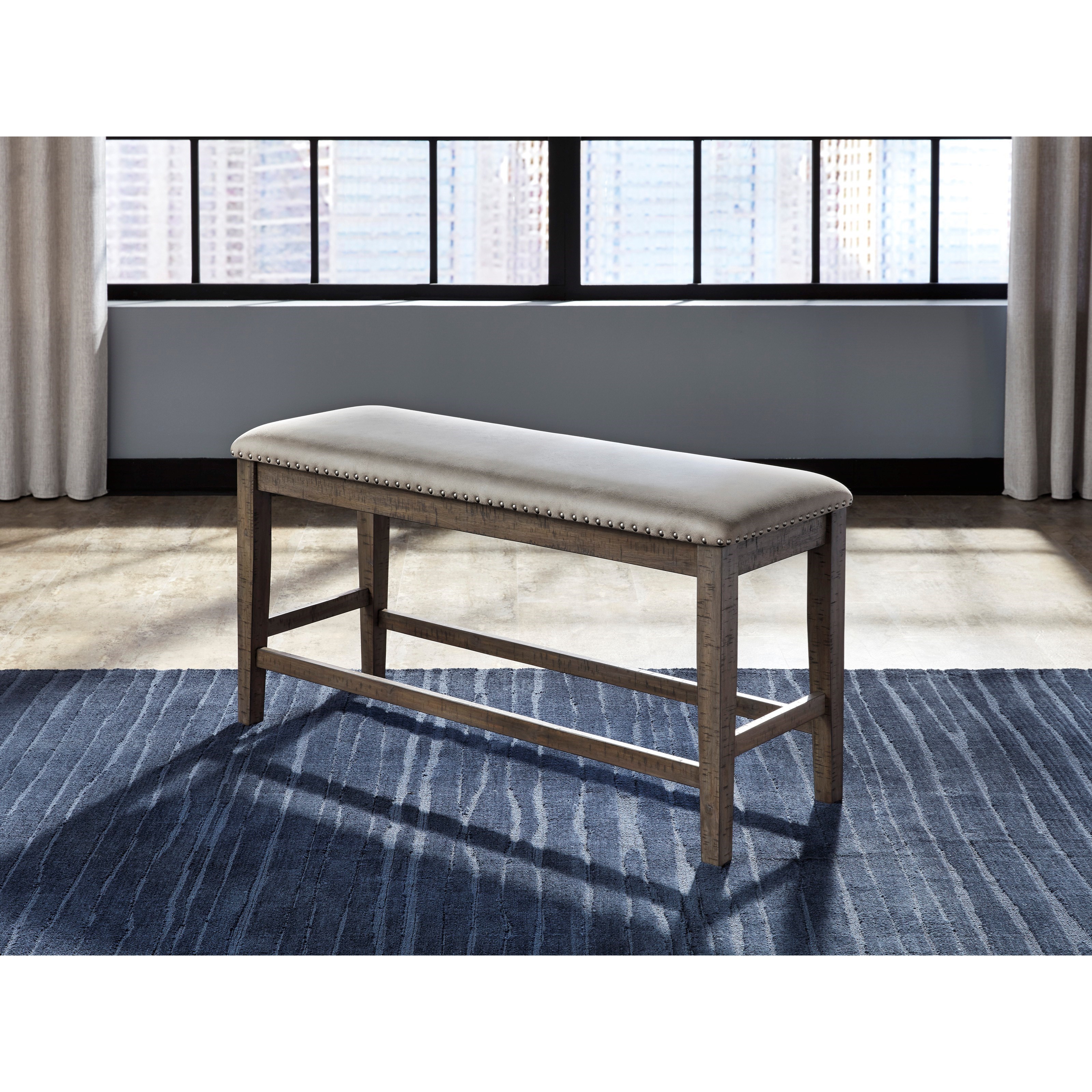 Benchcraft by Ashley Johurst Counter-Height Upholstered Bench with
